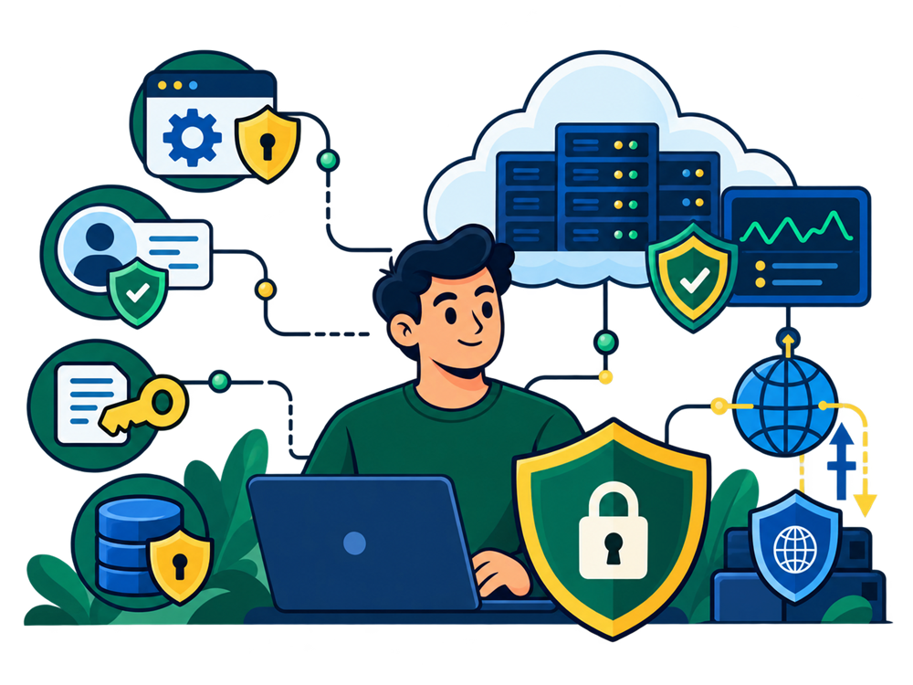 Django hosting security with protected settings, package updates and database backups