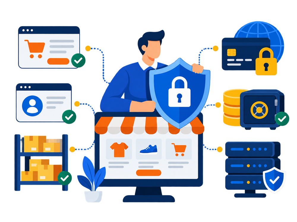 Magento hosting security with encrypted checkout, patching and store backups